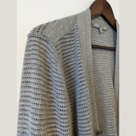 7 For all Mankind - Perforated grey cardigan - Sz S (fits M) - Picture 3 of 9